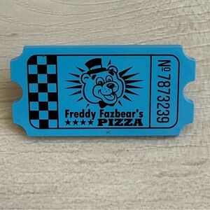 Five Nights At Freddy’s 🍕 Matte Metal Freddy Prize Ticket Pin